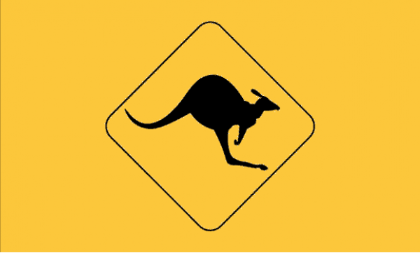 Kangaroo Road Sign