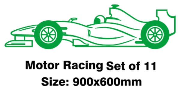 Motor Racing Set Of 11