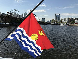 The flag of Kiribati