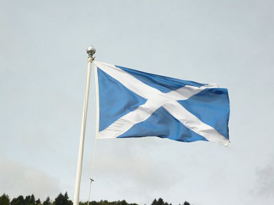 The flag of Scotland